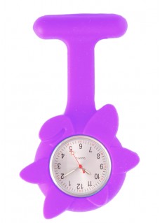 Silicone Spring Flower Fob Watch Purple