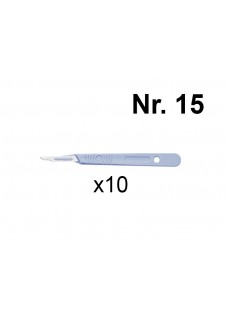 Disposable Scalpel with Plastic Handle Ster. (10 pcs) Nr. 15