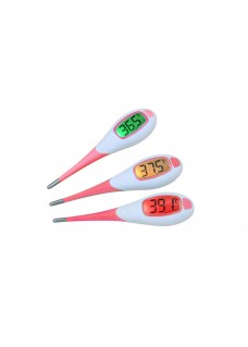 Flexible Digital Thermometer with Backlit Pink