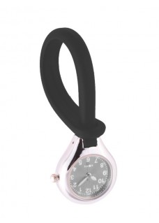 Silicone Hang Watch Black
