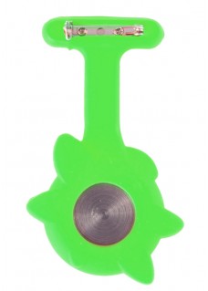 Silicone Spring Flower Fob Watch Lime Green