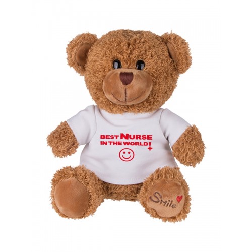 Teddy Bear Best Nurse In The World  with FREE name print