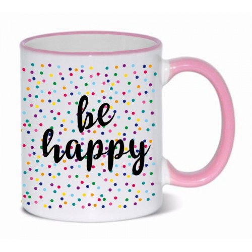 Mug Be Happy Pink