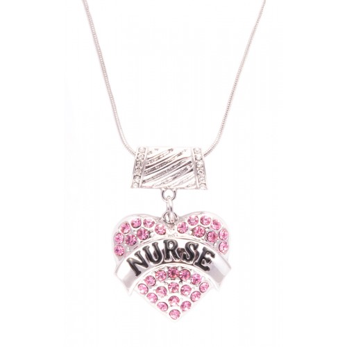 Necklace Nurse Pink Heart 