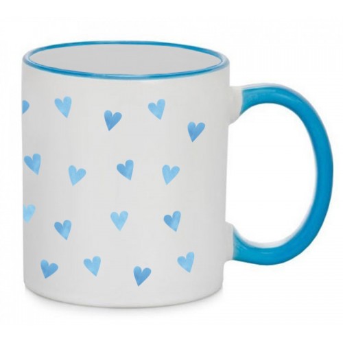 Mug Blue Hearts Blue