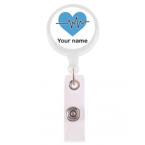 Retracteze ID Holder ECG Blue with FREE name print