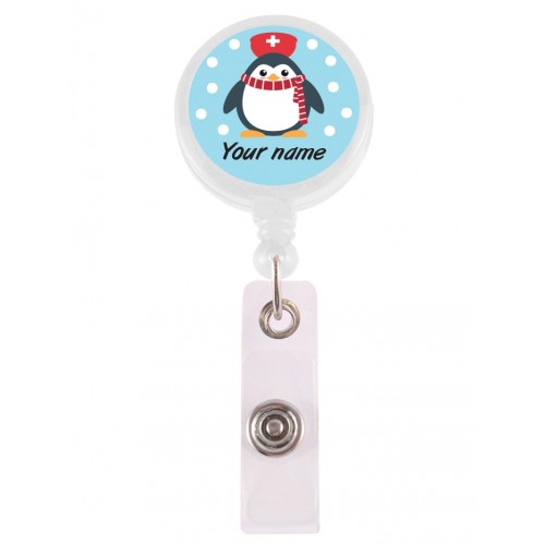 Retracteze ID Holder Penguin with FREE name print