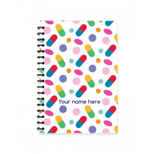 Spiral Notebook A5 Colorful Pills