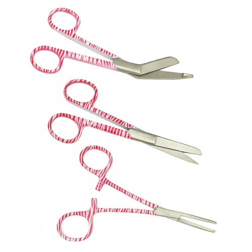 Scissors Set Zebra Pink